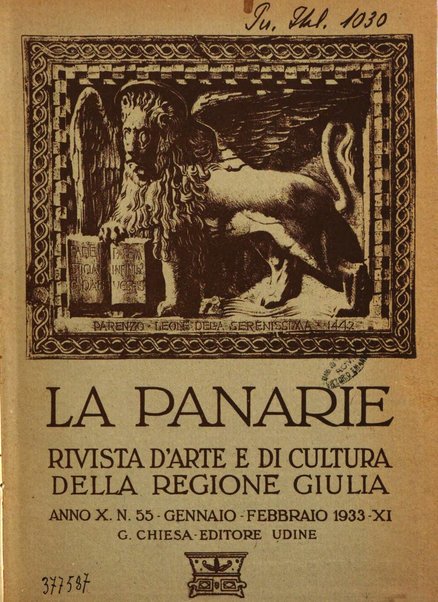 La panarie rivista friulana d'arte e di cultura