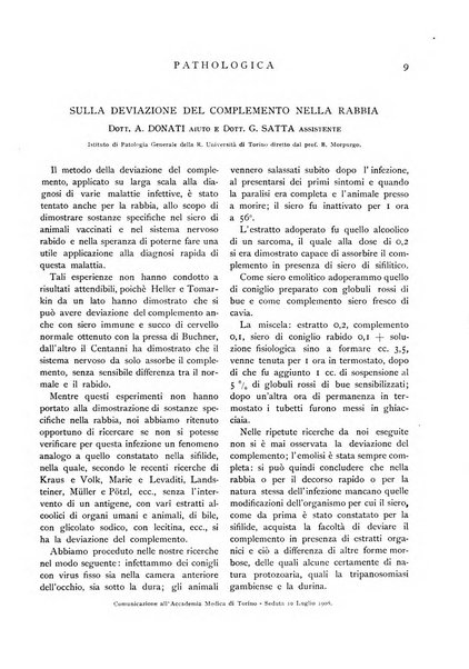 Pathologica rivista quindicinale