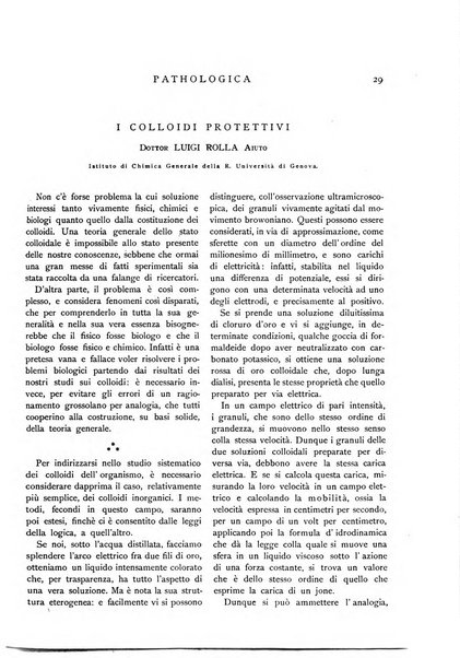 Pathologica rivista quindicinale