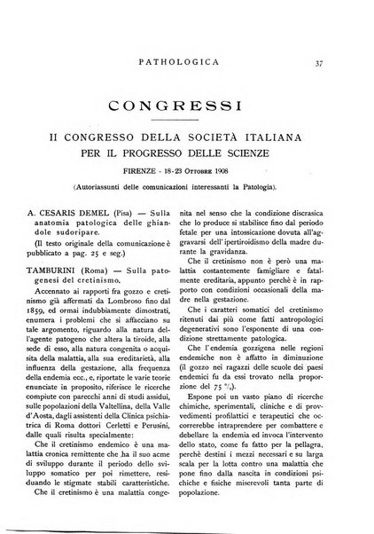 Pathologica rivista quindicinale