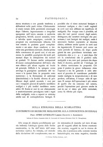 Pathologica rivista quindicinale