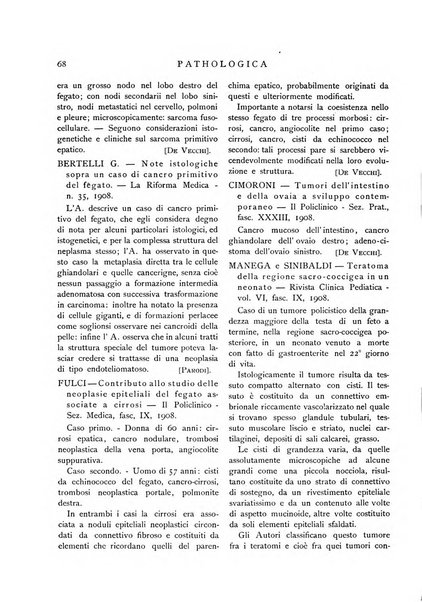 Pathologica rivista quindicinale