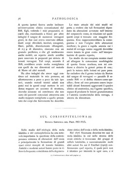 Pathologica rivista quindicinale