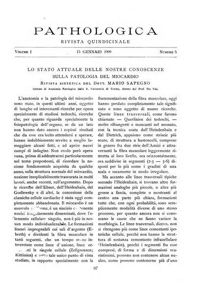 Pathologica rivista quindicinale