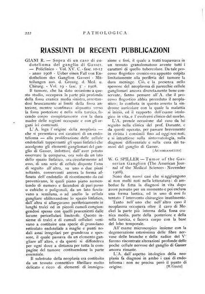 Pathologica rivista quindicinale