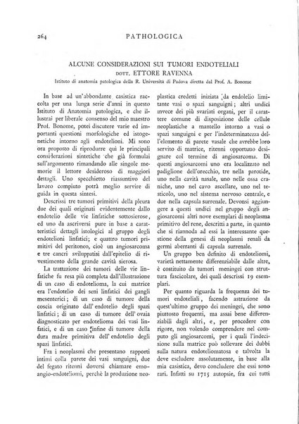 Pathologica rivista quindicinale