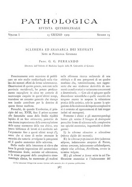 Pathologica rivista quindicinale