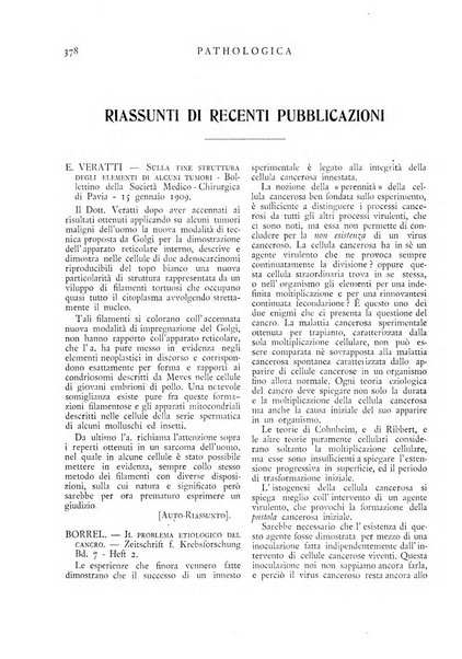 Pathologica rivista quindicinale