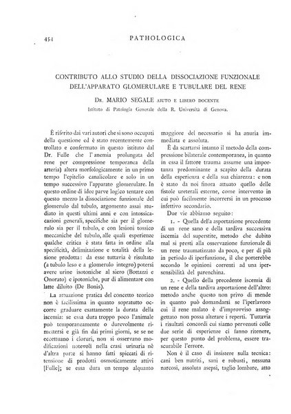 Pathologica rivista quindicinale