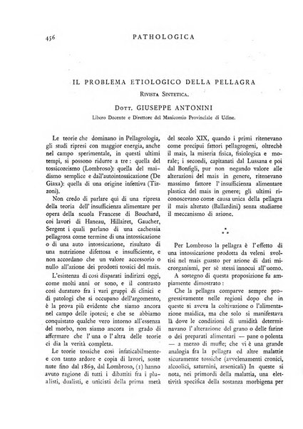 Pathologica rivista quindicinale