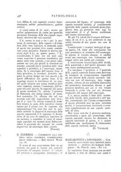 Pathologica rivista quindicinale