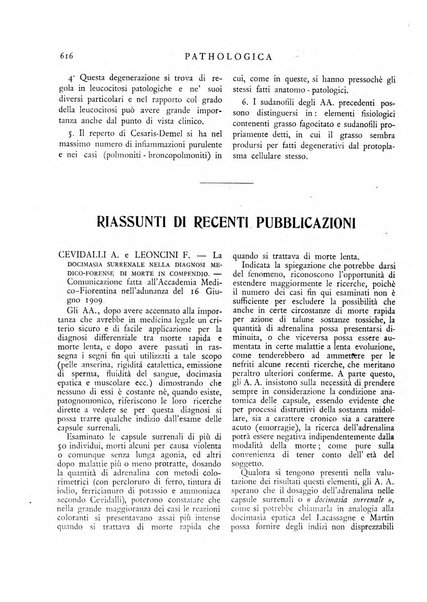 Pathologica rivista quindicinale