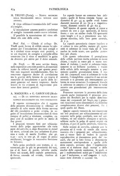 Pathologica rivista quindicinale