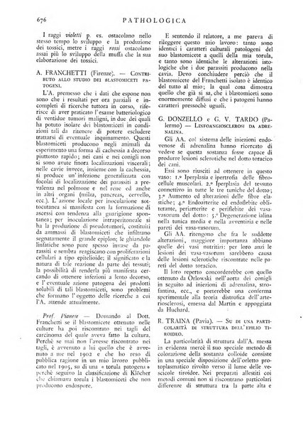 Pathologica rivista quindicinale