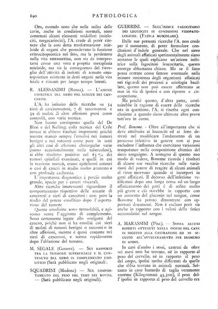 Pathologica rivista quindicinale