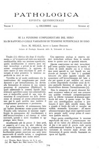 Pathologica rivista quindicinale