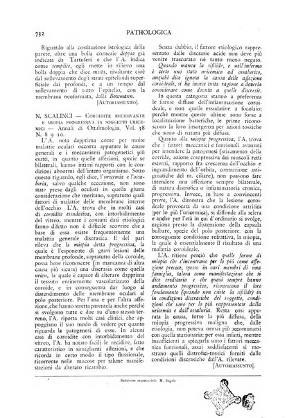 Pathologica rivista quindicinale