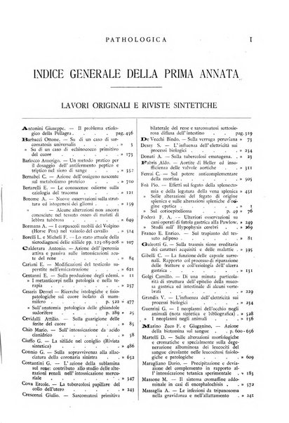 Pathologica rivista quindicinale