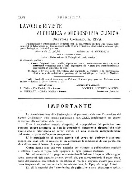 Pathologica rivista quindicinale