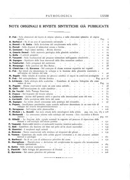 Pathologica rivista quindicinale