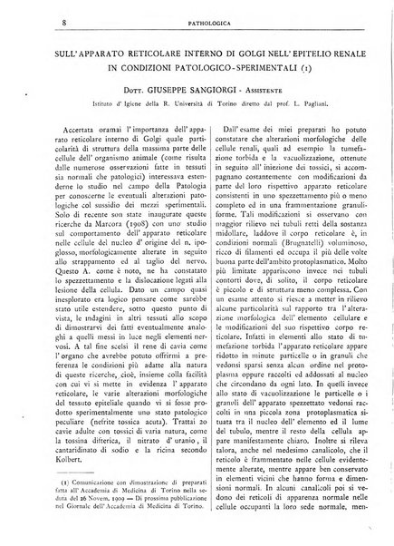 Pathologica rivista quindicinale