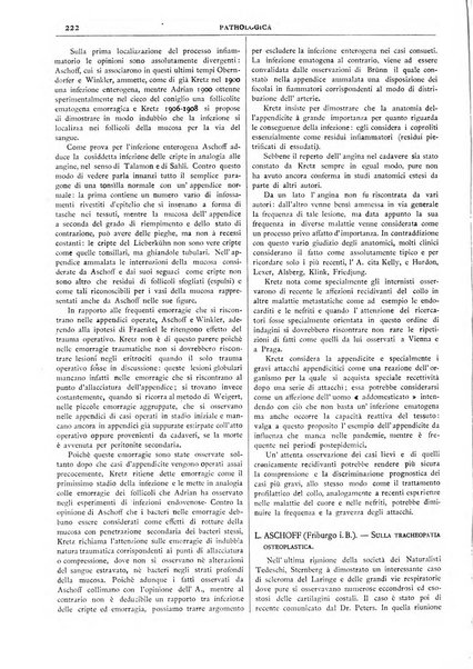 Pathologica rivista quindicinale