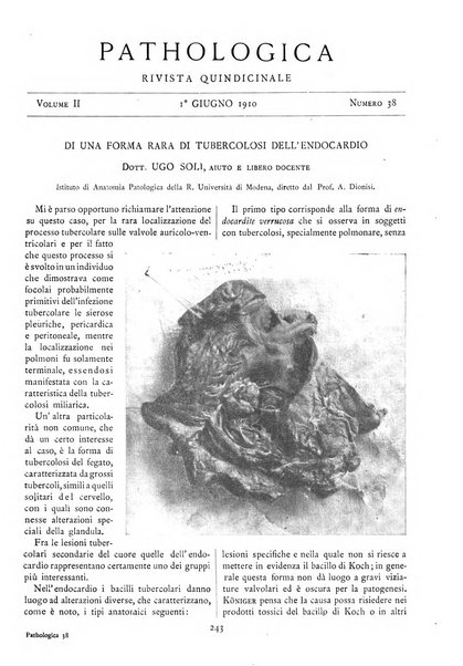 Pathologica rivista quindicinale