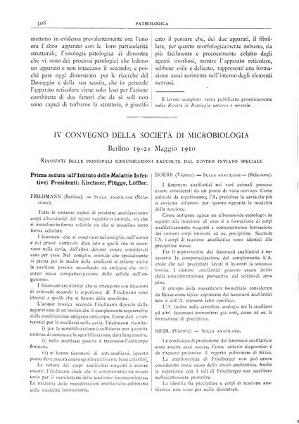 Pathologica rivista quindicinale