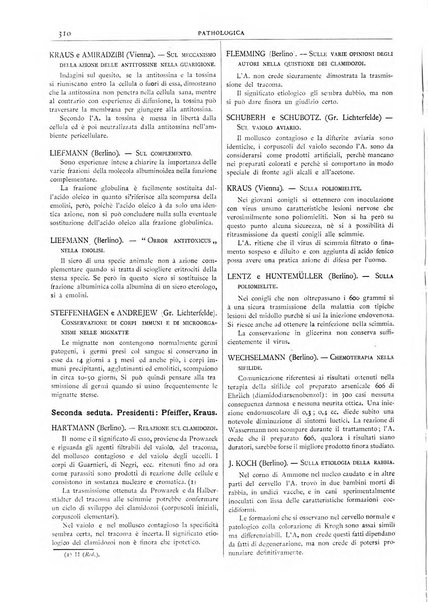 Pathologica rivista quindicinale