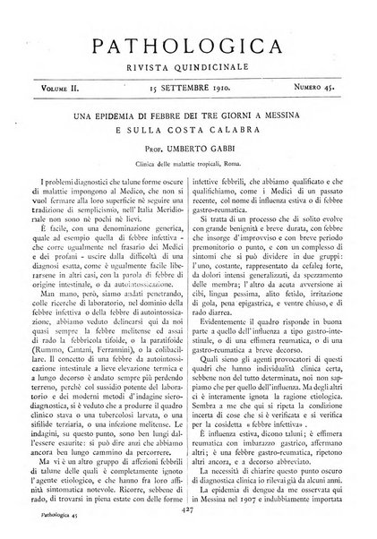 Pathologica rivista quindicinale