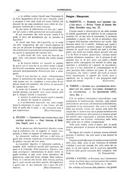 Pathologica rivista quindicinale