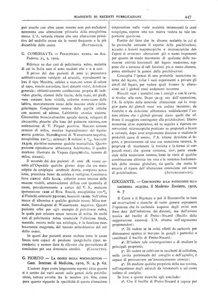 Pathologica rivista quindicinale