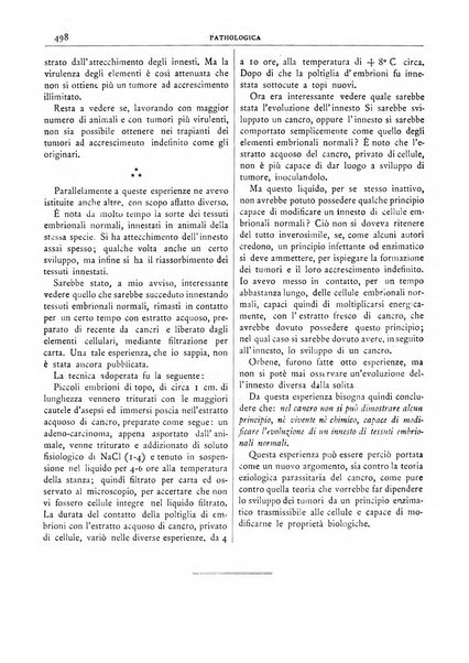 Pathologica rivista quindicinale