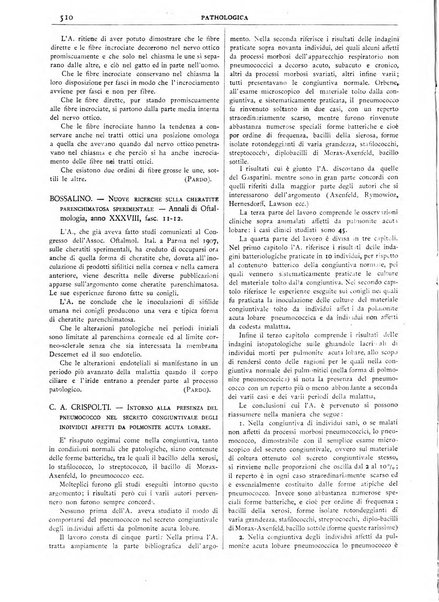 Pathologica rivista quindicinale