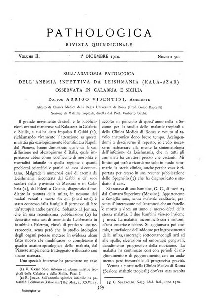 Pathologica rivista quindicinale