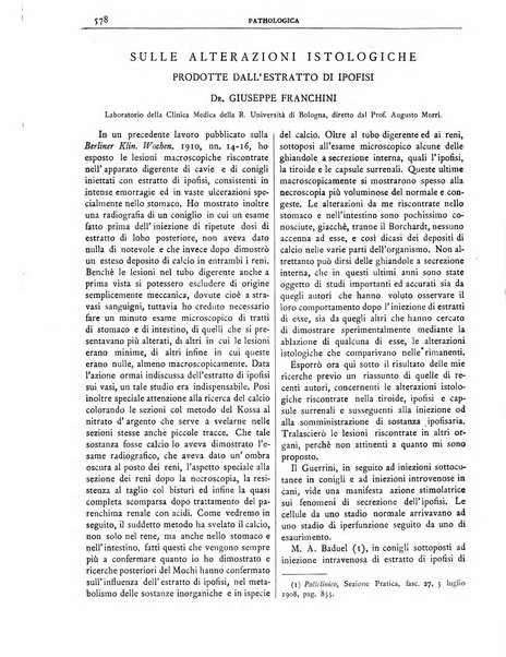 Pathologica rivista quindicinale