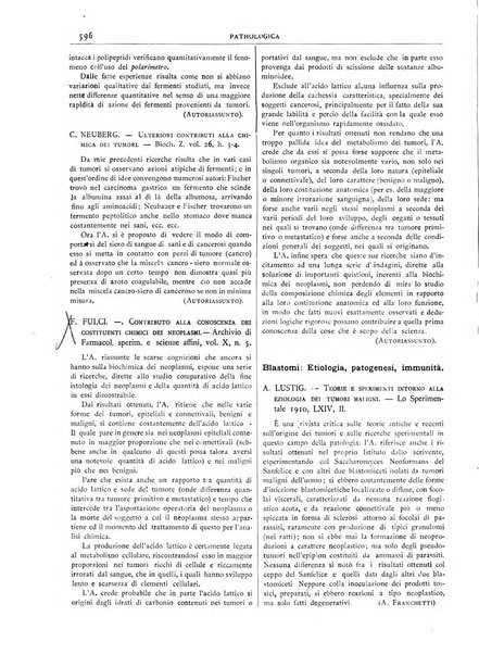 Pathologica rivista quindicinale