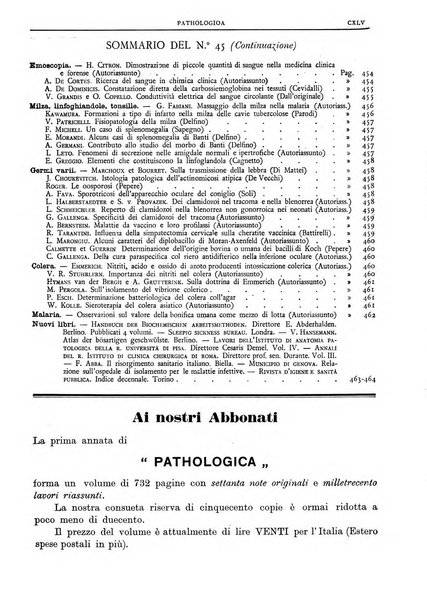 Pathologica rivista quindicinale