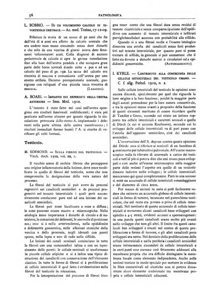 Pathologica rivista quindicinale