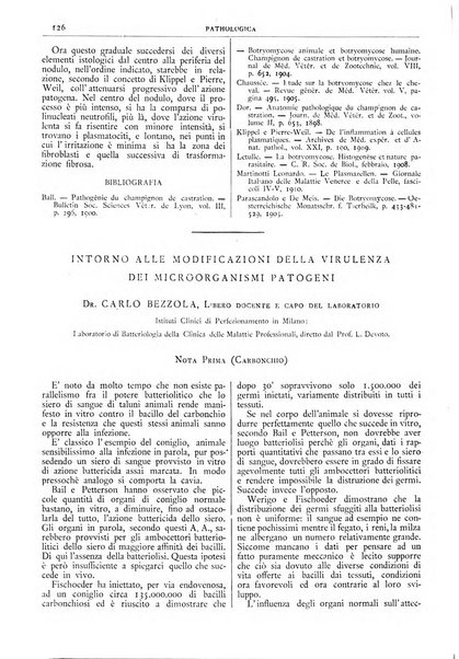 Pathologica rivista quindicinale