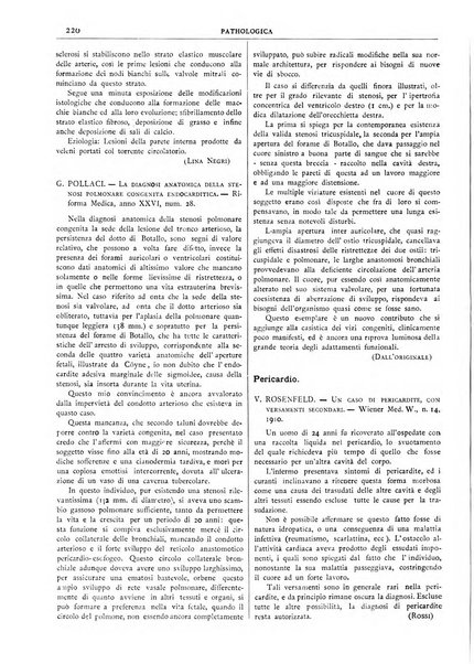 Pathologica rivista quindicinale