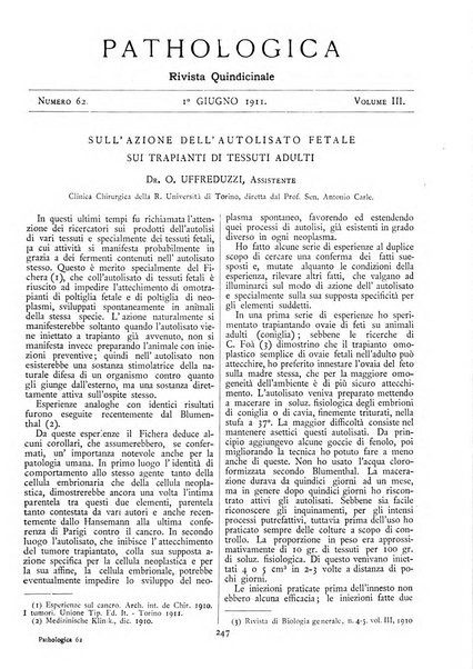 Pathologica rivista quindicinale