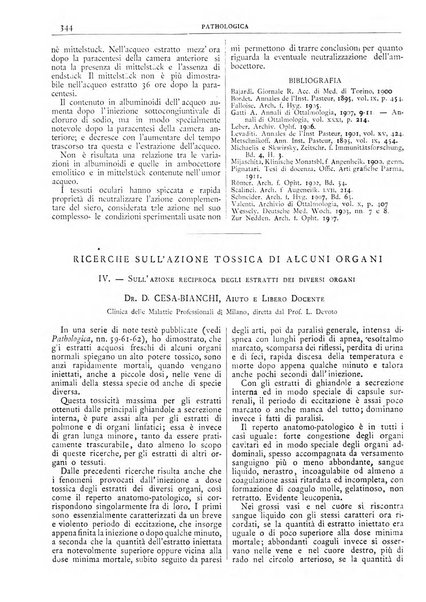 Pathologica rivista quindicinale