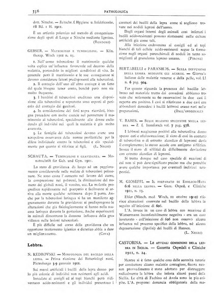 Pathologica rivista quindicinale