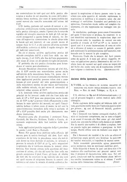 Pathologica rivista quindicinale