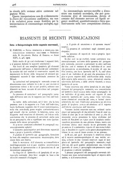 Pathologica rivista quindicinale