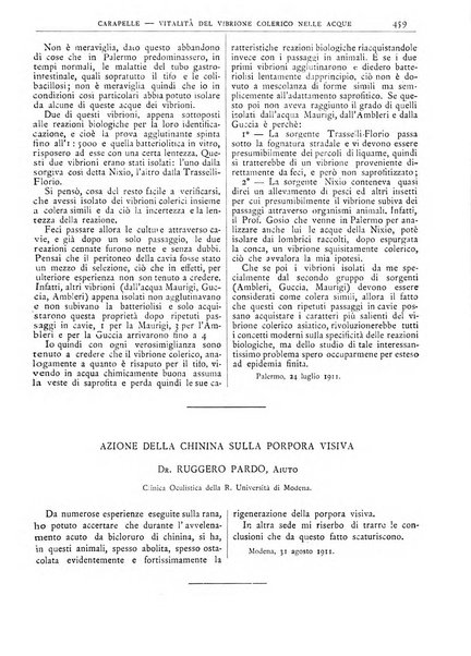 Pathologica rivista quindicinale