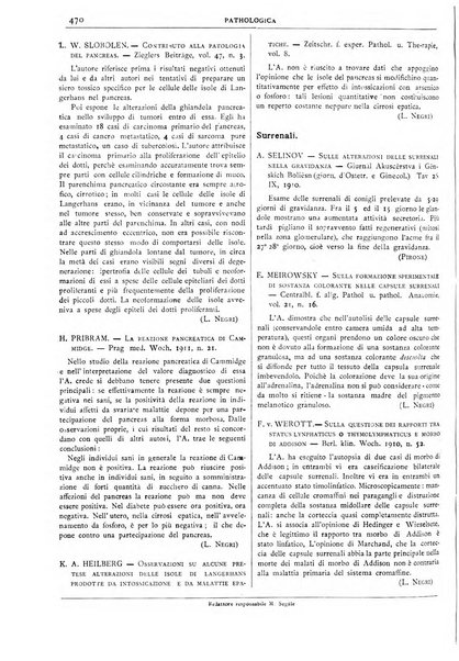 Pathologica rivista quindicinale