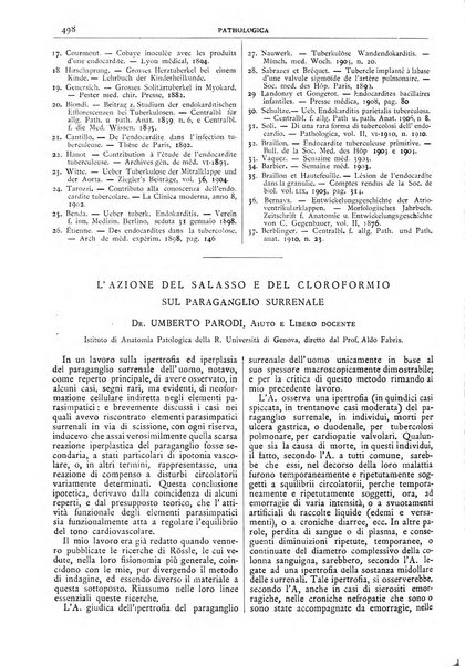 Pathologica rivista quindicinale