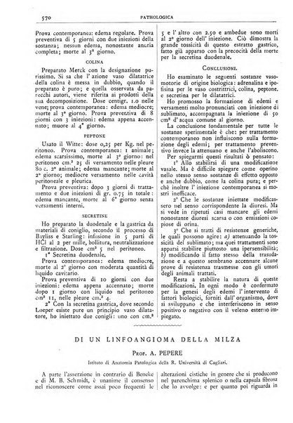 Pathologica rivista quindicinale